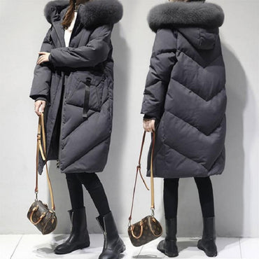 Winter Cotton-padded Coat For Curvy Women Up To 200 Lbs