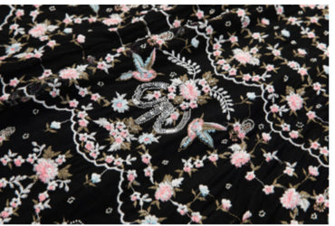 Luxury Embroidery Beads Dress Women