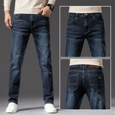 Affordable Luxury Denim Jeans For Men SpringAutumn New Arrival High-End Stretch Business Style