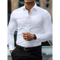 Bolubao Men Smart Casual Shirt Brand Fashion Solid Color