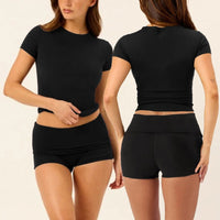 Long-sleeved Yoga Clothes And Small Round Neck Exercise