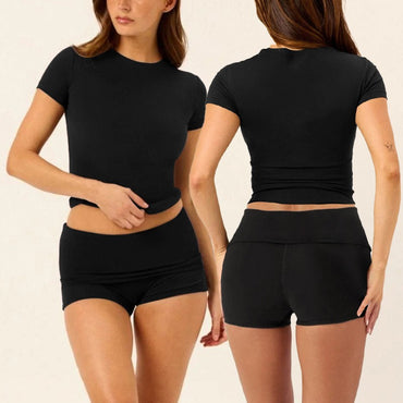 Long-sleeved Yoga Clothes And Small Round Neck Exercise