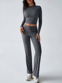 Sports Yoga Style Long-sleeved Straight Pants Casual Suit