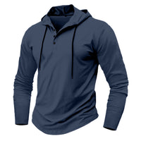 Sports Fitness Hooded Long Sleeve Top Men