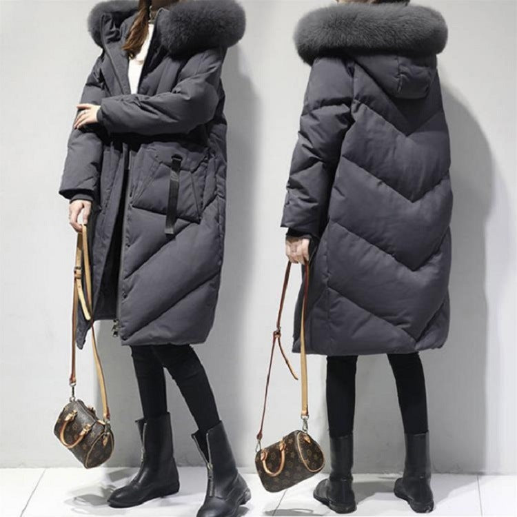 Winter Cotton-padded Coat For Curvy Women Up To 200 Lbs