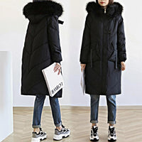 Winter Cotton-padded Coat For Curvy Women Up To 200 Lbs