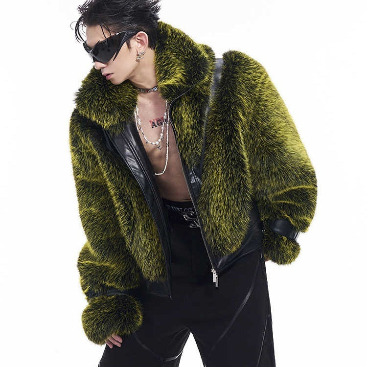 Light Luxury Plush Mink-like Short Fur Coat For Men
