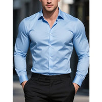 Bolubao Men Smart Casual Shirt Brand Fashion Solid Color