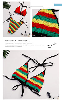 Women's Split Rainbow Beach Vacation Bikini