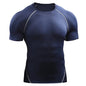 Workout Clothes Short Sleeve Men Quick Drying Clothes Exercise Running T-shirt