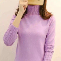 New AutumnWinter High-Neck Pullover Sweater For Women From Europe And The US
