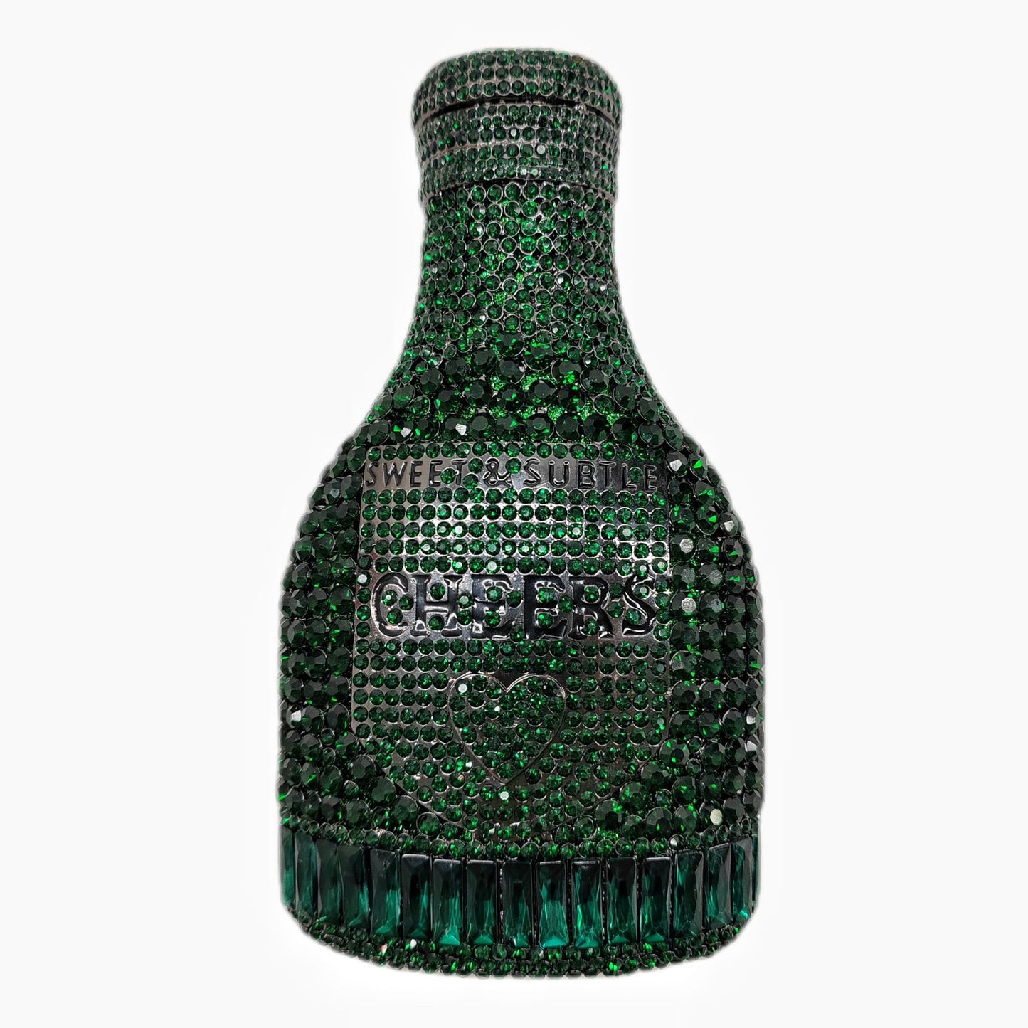 Champagne Bottle Rhinestone Evening Clutch Women's Bag