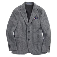 Britishstyle Wool Herringbone Blazer Men's Plussize Formal Wear Business And Fashion Suit