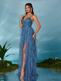 New Mesh Design Sense Light Luxury Minority Ceremony Evening Dress For Women