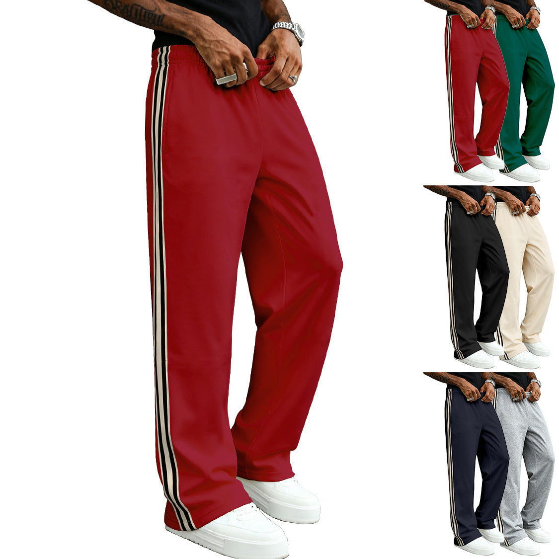 Men's Casual Fitness Straight-leg Sports Pants