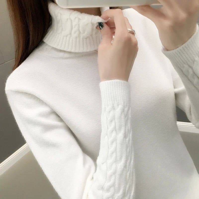 New AutumnWinter High-Neck Pullover Sweater For Women From Europe And The US