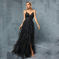 New Mesh Design Sense Light Luxury Minority Ceremony Evening Dress For Women