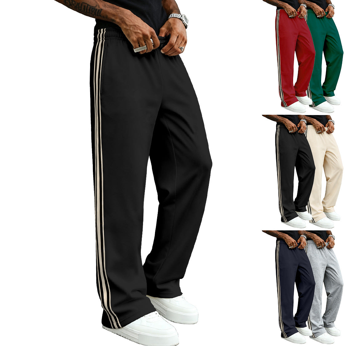 Men's Casual Fitness Straight-leg Sports Pants