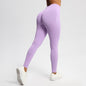Seamless Solid-color Three-panel High-waist Yoga Wear That Lifts And Sculpts The Hips