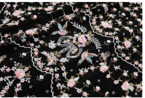 Luxury Embroidery Beads Dress Women