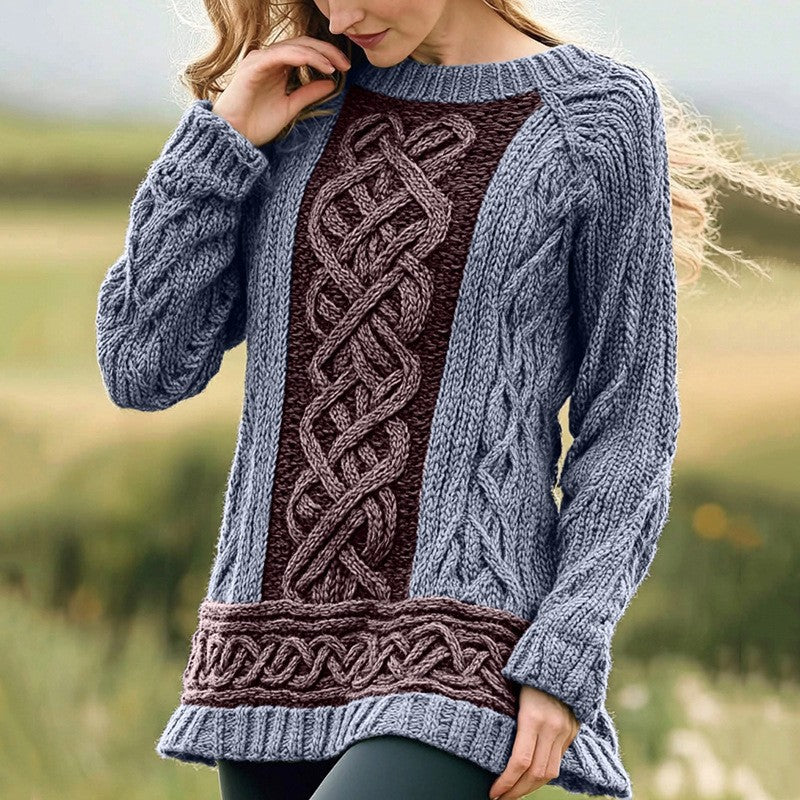 Stylish Personalized Casual Womens Wear With A Crew Neck And Long Sleeves