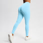 Seamless Solid-color Three-panel High-waist Yoga Wear That Lifts And Sculpts The Hips