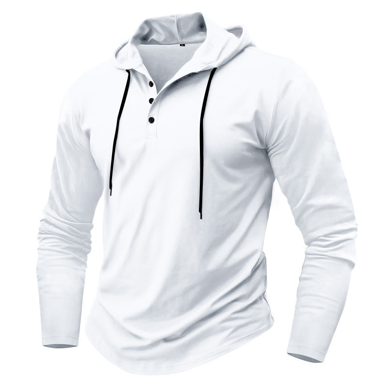 Sports Fitness Hooded Long Sleeve Top Men