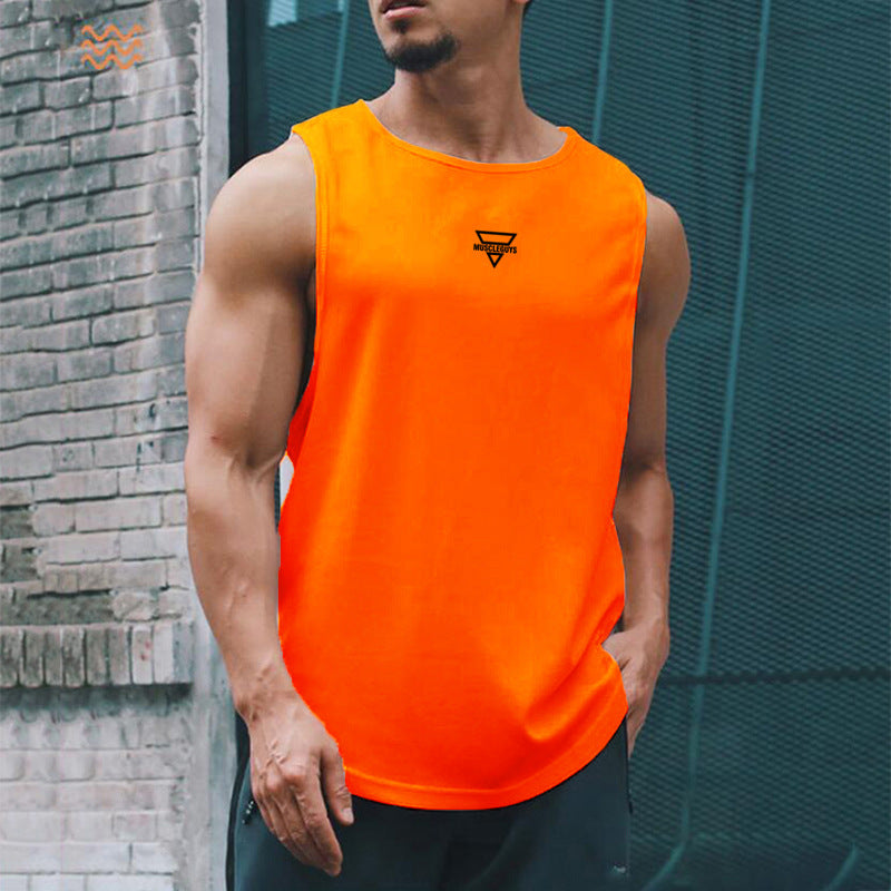 Muscle Men's Fitness Sports Vest Breathable Stretch Mesh