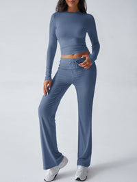 Sports Yoga Style Long-sleeved Straight Pants Casual Suit