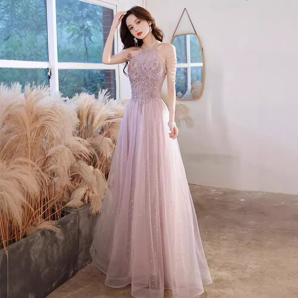 New Summer And Autumn Elegant Socialite Light Luxury Evening Dress For Women