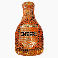Champagne Bottle Rhinestone Evening Clutch Women's Bag