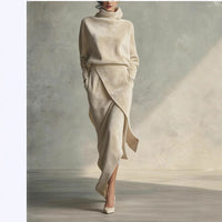 Elegant Suede Dress Women