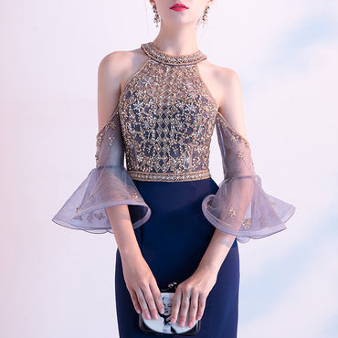 Heavy Industry High Quality Textured Luxury Evening Dress For Women