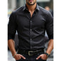 Bolubao Men Smart Casual Shirt Brand Fashion Solid Color