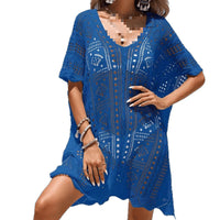 Crochet Bikini Seaside Vacation Smock Dress