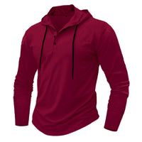 Sports Fitness Hooded Long Sleeve Top Men