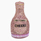 Champagne Bottle Rhinestone Evening Clutch Women's Bag